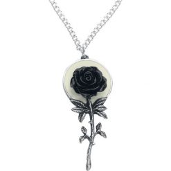 Naszyjniki damskie: Alchemy Gothic Luna Rose Naszyjnik srebrny