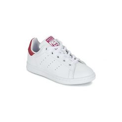 Buty Dziecko adidas STAN SMITH EL C. Białe trampki dziewczęce Adidas, bez wzorów, bez zapięcia. Za 239,00 zł.