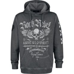 Bluzy męskie: Rock Rebel by EMP Bodies Bluza z kapturem szary