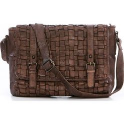 Torebki klasyczne damskie: Skórzana torebka w kolorze brązowym – 27 x 23 x 11 cm