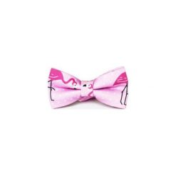 Mucha Flamingo. Różowe muszki męskie marki Edyta kleist, na co dzień, w paski, z tkaniny, eleganckie. Za 99,00 zł.