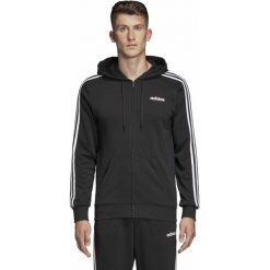 MĘSKA BLUZA ADIDAS PERFORMANCE 3-STRIPES (XXL). Czarne bluzy męskie Adidas, xxl, w paski, z bawełny, klasyczne, z kapturem, bez rękawów, z kapturem. W wyprzedaży za 219,99 zł.