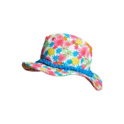 Playshoes Girls Kapelusz Kwiatki. Brązowe czapeczki niemowlęce marki Playshoes, w kwiaty, z elastanu. Za 69,00 zł.