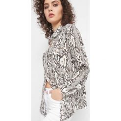Koszula ze zwierzęcym wzorem. Brązowe bluzki damskie Orsay, z aplikacjami, z wiskozy, eleganckie, bez kołnierzyka, bez rękawów. Za 89,99 zł.
