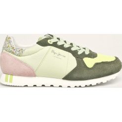 Pepe Jeans - Buty Verona W Smile. Zielone buty sportowe damskie Pepe Jeans, bez wzorów, z jeansu, sportowe. W wyprzedaży za 259,90 zł.