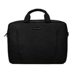 Torby na laptopa: Torba w kolorze niebiesko-czarnym na laptopa – (S)28 x (W)40 x (G)5 cm