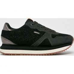 Pepe Jeans - Buty. Czarne buty sportowe damskie Pepe Jeans, z gumy. W wyprzedaży za 299,90 zł.