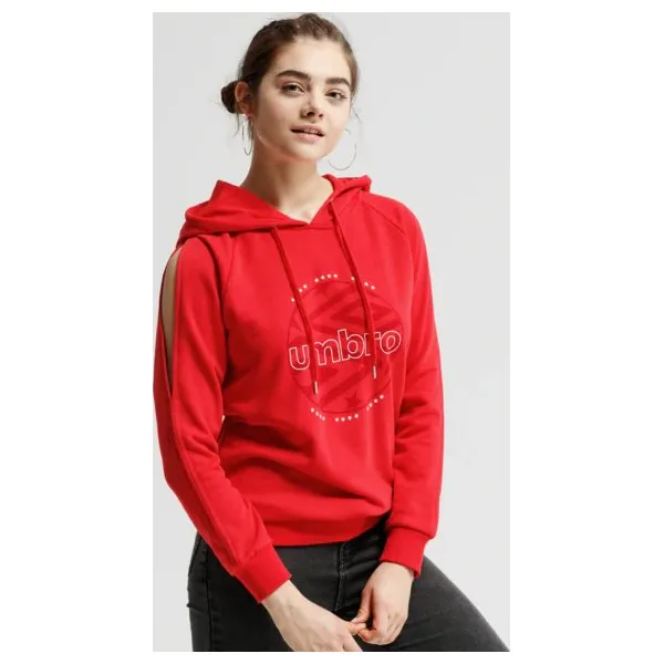 Umbro Bluza Snazzy , czerwony, rozmiar L. Czerwone bluzy damskie Umbro, s, z aplikacjami, z tkaniny, bez rękawów, bez kaptura. W wyprzedaży za 59,99 zł.