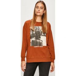 Only - Bluza. Pomarańczowe bluzy damskie ONLY, s, z nadrukiem, z bawełny, bez rękawów, bez kaptura. W wyprzedaży za 79,90 zł.