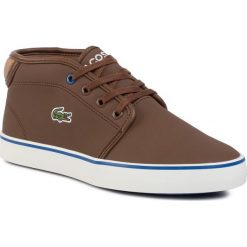 Sneakersy LACOSTE - Ampthill Thermo 419 1 Cuj 7-38CUJ0002Y65 Brw/Blu. Pomarańczowe trampki chłopięce Lacoste, bez wzorów, ze skóry ekologicznej, na sznurówki. W wyprzedaży za 199,00 zł.