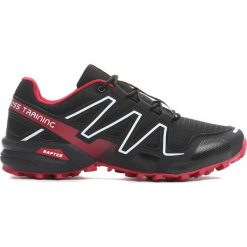 Czarno-Czerwone Buty Sportowe Hidden Track. Czerwone buty sportowe męskie marki Born2be, z materiału, na sznurówki. Za 109,99 zł.
