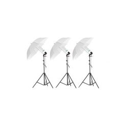 Parasole: Zestaw Oświetleniowy 3x Lampa 85w = 1200w + Statyw + Parasol / Typ: 2