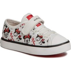 Trampki GEOX - J Ciak G. J J9204J 000AN C0085 M White/Red. Białe trampki dziewczęce Geox, bez wzorów, ze skóry, na rzepy. Za 239,00 zł.