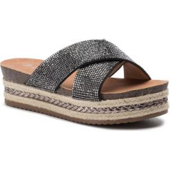 Espadryle JENNY FAIRY - WS988A-01 Black. Czarne espadryle damskie Jenny Fairy, z aplikacjami, ze skóry ekologicznej, bez obcasa. Za 79,99 zł.