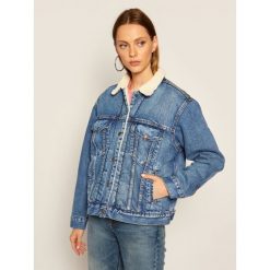 Kurtka jeansowa Levi's® Ex-Bf Sherpa 36137-0005. Niebieskie kurtki damskie s, bez wzorów, z jeansu, bez kaptura. Za 579,00 zł.