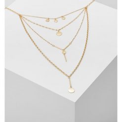 Naszyjniki damskie: Rebecca Minkoff CIRCLE AND BAR DROPLET LAYERED NECKLACE Naszyjnik goldcoloured