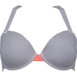Stroje dwuczęściowe damskie: Biustonosz bikini w kolorze granatowo-białym