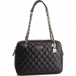 Torebka GUESS - HWVG71 75200 BLA. Czarne torebki klasyczne damskie Guess, z aplikacjami, ze skóry ekologicznej. Za 629,00 zł.