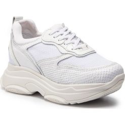 Sneakersy EVA MINGE - EM-18-06-000075 602. Białe półbuty damskie marki Eva Minge, na co dzień, bez wzorów, ze skóry, bez obcasa, na płaskiej podeszwie, bez zapięcia. Za 399,00 zł.