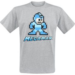 T-shirty męskie: Mega Man 8-Bit Character T-Shirt odcienie szarego