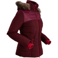 Kurtka pikowana outdoorowa bonprix czerwony rubinowy melanż. Czerwone kurtki damskie bonprix, s, bez wzorów, z futra, bez kaptura. Za 189,99 zł.