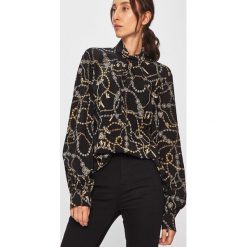 Pinko - Bluzka. Czarne bluzki damskie Pinko, bez wzorów, z elastanu, ze stójką, z długim rękawem. Za 1049,00 zł.