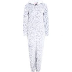 Piżamy damskie: Hunkemöller ONESIE EMBOSSED LEOPARD Piżama smoked pearl