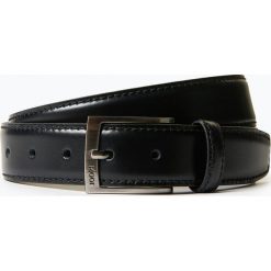 Joop - Męski pasek skórzany, czarny. Czarne paski męskie JOOP!, w paski, ze skóry, eleganckie. Za 299,95 zł.