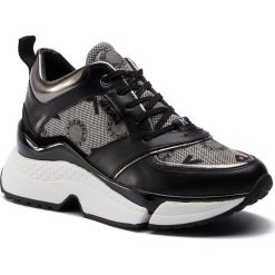 Sneakersy KARL LAGERFELD - KL61613 Light Grey Weave W/Black. Czarne półbuty damskie KARL LAGERFELD, ze skóry ekologicznej. Za 989,00 zł.