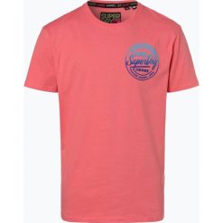 Superdry - T-shirt męski, różowy. Różowe t-shirty męskie Superdry, xl, z nadrukiem, bez kołnierzyka. Za 179,95 zł.