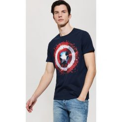 T-shirty męskie: T-shirt kapitan ameryka – Granatowy