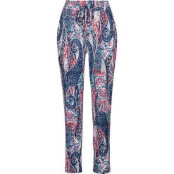 Spodnie bonprix ciemnoniebiesko-jasnoróżowo-zielony oceaniczny. Spodnie damskie bonprix. Za 49,99 zł.