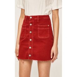 Pepe Jeans - Spódnica. Czerwone spódniczki damskie Pepe Jeans, na co dzień, s, bez wzorów, z elastanu, mini, proste. Za 299,90 zł.