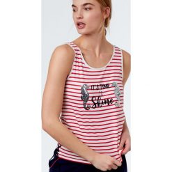 Etam - Top piżamowy. Białe piżamy damskie marki Etam, s, z nadrukiem, z bawełny. W wyprzedaży za 39,90 zł.