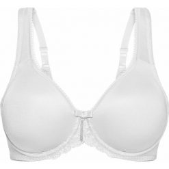 Biustonosz "minimizer" bonprix biały. Białe biustonosze bonprix, bez wzorów. Za 59,99 zł.