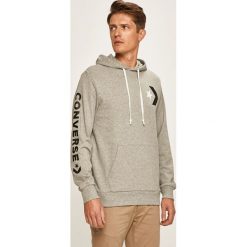 Converse - Bluza. Szare bluzy męskie Converse, l, z nadrukiem, z bawełny, z kapturem. W wyprzedaży za 169,90 zł.