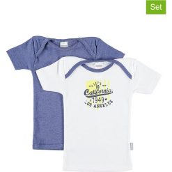 T-shirty chłopięce z nadrukiem: Koszulki (2 szt.) w kolorze białym i niebieskim