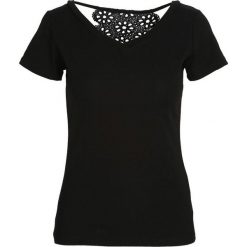 Czarny T-shirt Featherlike. Czarne bluzki damskie marki Born2be, s, bez wzorów, z dzianiny, bez kołnierzyka. Za 39,99 zł.