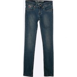 Pepe Jeans - Jeansy dziecięce Pau 122-180 cm. Niebieskie rurki dziewczęce Pepe Jeans, z bawełny. W wyprzedaży za 159,90 zł.