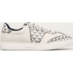 Emporio Armani - Buty. Białe buty sportowe damskie Emporio Armani, bez wzorów, z gumy, sportowe. W wyprzedaży za 499,90 zł.