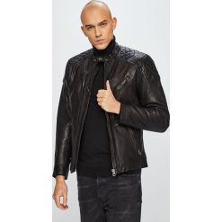 Pepe Jeans - Kurtka skórzana. Czarne płaszcze męskie Pepe Jeans, s, bez wzorów, z bawełny, krótkie, bez kaptura. W wyprzedaży za 849,90 zł.