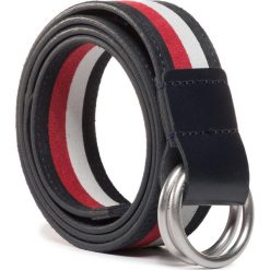 Pasek Męski TOMMY HILFIGER - Urban O Ring Intarsia 3.5 AM0AM05641 0GY. Niebieskie paski męskie TOMMY HILFIGER, w paski, ze skóry. W wyprzedaży za 179,00 zł.