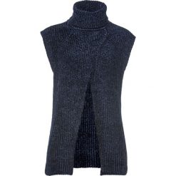 Bezrękawnik z szenili bonprix ciemnoniebieski. Niebieskie kamizelki damskie bonprix, bez wzorów, bez kaptura. Za 37,99 zł.