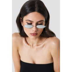 Okulary przeciwsłoneczne damskie: NA-KD Trend Owalne okulary przeciwsłoneczne retro – Silver