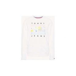 Bluzy Tommy Jeans DW0DW0669 SUMMER. Białe bluzy damskie Tommy Jeans, s, bez wzorów, z jeansu, bez rękawów, bez kaptura. Za 310,11 zł.