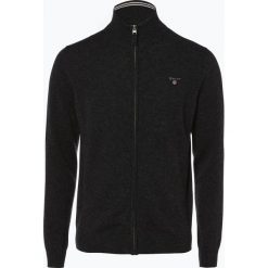 Gant - Kardigan męski, szary. Szare swetry rozpinane męskie marki GANT, m, z dzianiny, klasyczne, z klasycznym kołnierzykiem. Za 589,95 zł.