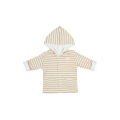 Feetje Baby Kurtka dwustronna Ringel natur - beżowy - Gr.68. Brązowe bluzy niemowlęce Feetje, w paski, z bawełny, bez rękawów, z kapturem. Za 75,00 zł.