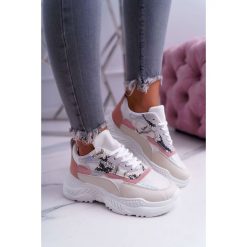Sportowe Damskie Buty Gruba Podeszwa Białe Snake Sevana. Białe buty sportowe damskie Tagless, bez wzorów, eleganckie. Za 99,00 zł.