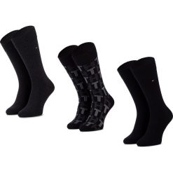 Zestaw 3 par wysokich skarpet unisex TOMMY HILFIGER - 492002001 Black 200. Czarne skarpetki damskie TOMMY HILFIGER, bez wzorów, z elastanu. Za 89,99 zł.