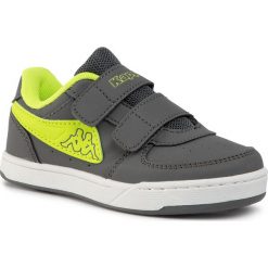 Sneakersy KAPPA - Trooper Light Ice K 260575K Grey/Lime 1633. Szare trampki chłopięce Kappa, bez wzorów, ze skóry ekologicznej, na rzepy. Za 79,00 zł.